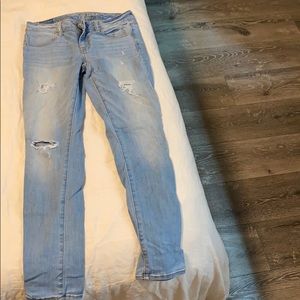 American eagle distressed denim, super stretch